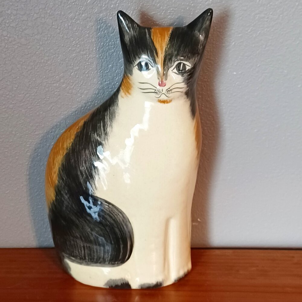 Vintage N.S. Gustin Ceramic Cat Figurine Statue
